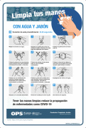 Limpia tus manos con jabon