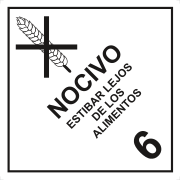 Nocivo Estibar lejos de los alimentos