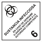 Sustancia Infecciosa, en caso de derrame